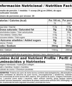 Bi-Pro Lite Tabla Nutricional
