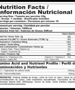 Nutra Vegan Protein Tabla Nutricional