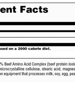 100% Beef Aminos Universal Nutrition Tabla Nutricional
