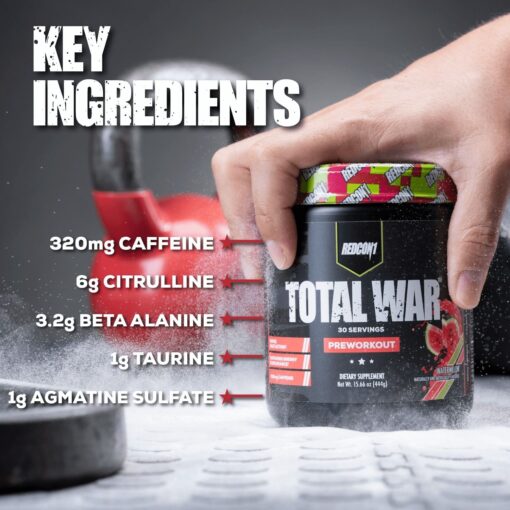 Total War Preworkout Redcon1 ingredientes