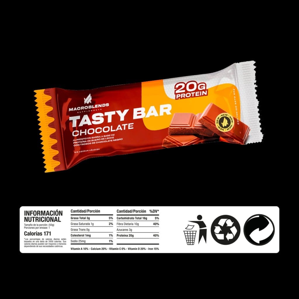 Tasty Bar protein Barra de Chocolate