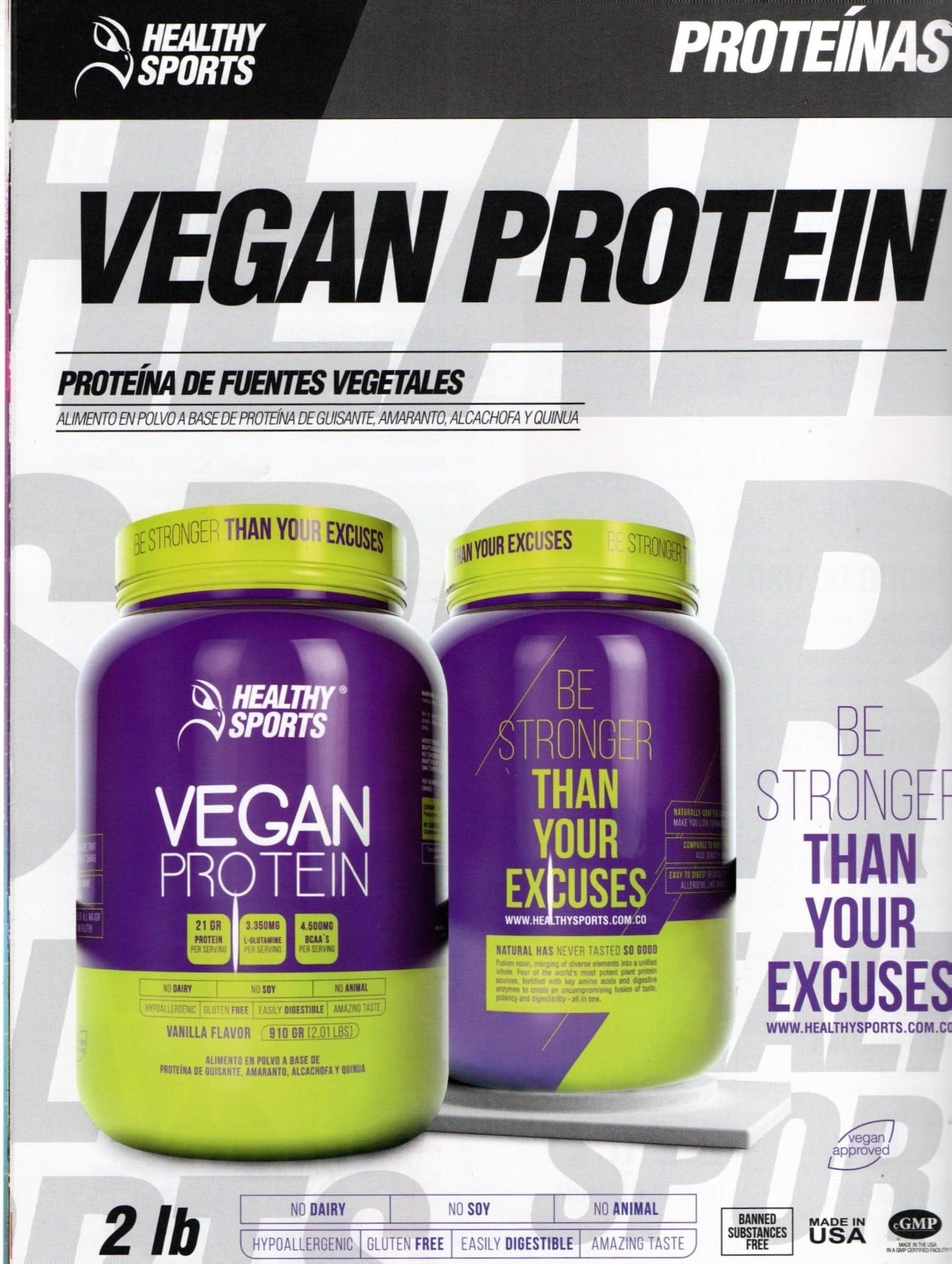 vegan protein banner