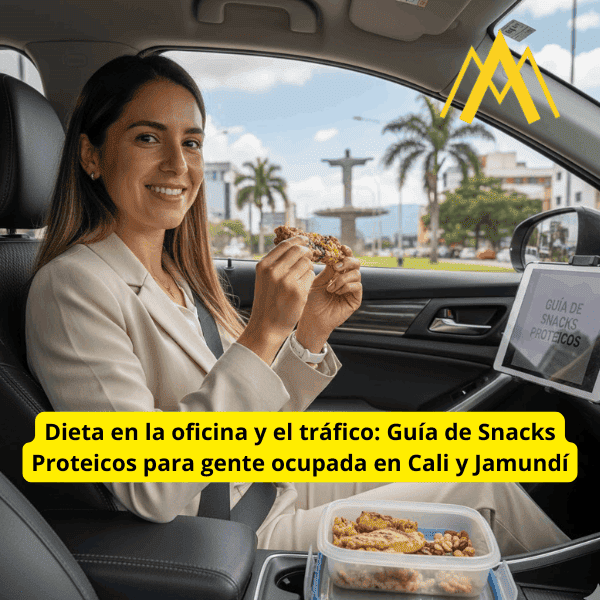 Dieta en la oficina y el tráfico: Guía de Snacks Proteicos para gente ocupada en Cali y Jamundí