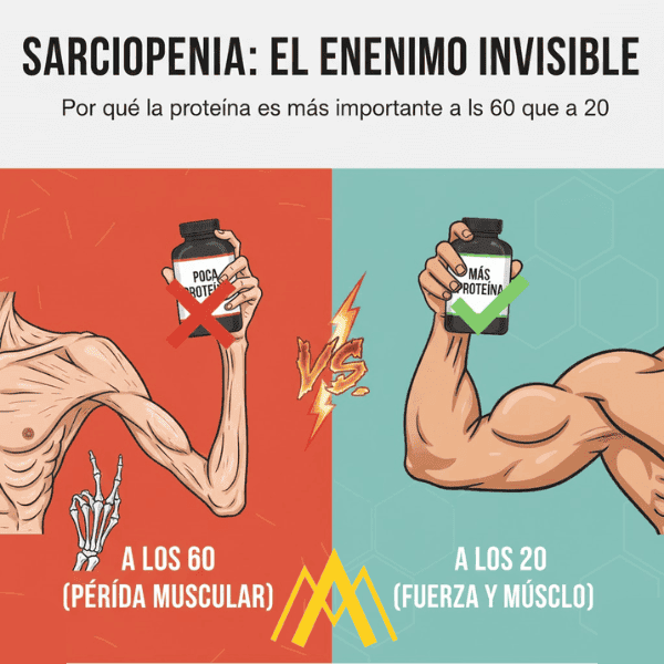 Sarcopenia: El enemigo invisible. Por qué la proteína es más importante a los 60 que a los 20