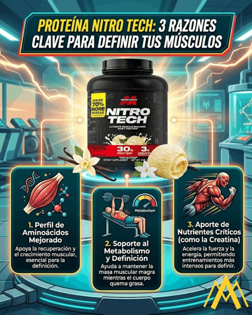 Proteina nitro tech: 3 razones clave para definir tus músculos