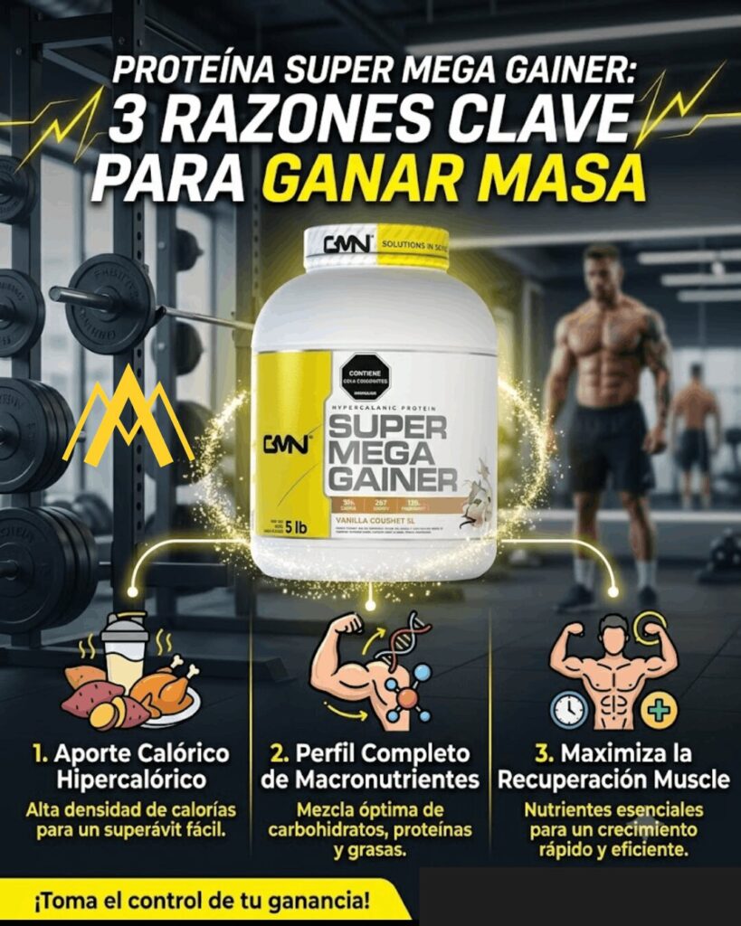 Proteina super mega gainer: 3 razones clave para ganar masa